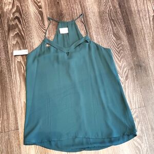Express Green Cut-Out Camisole Top XS